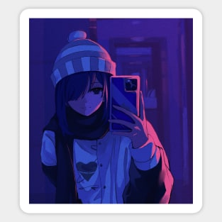 Mirror Shot at night Sticker